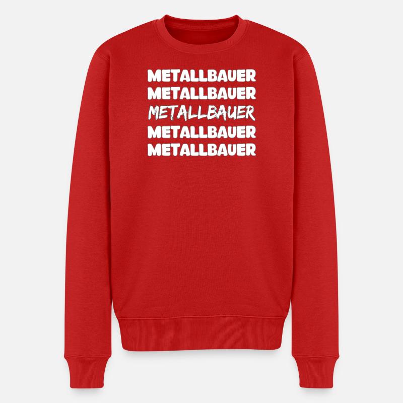 Metallbauer - Männer Premium Bio Pullover - Rot