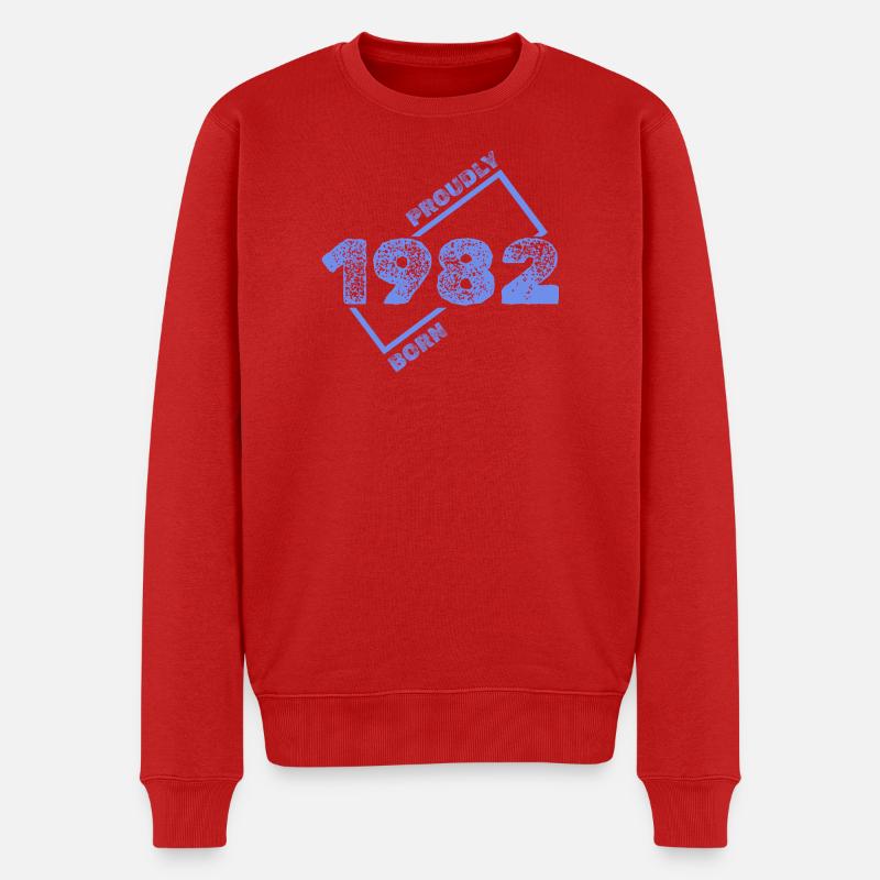 1982 1982 - Männer Premium Bio Pullover - Rot