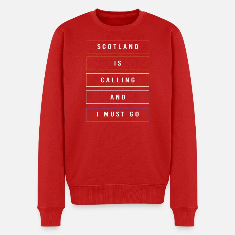 Schottland - Männer Premium Bio Pullover - Rot