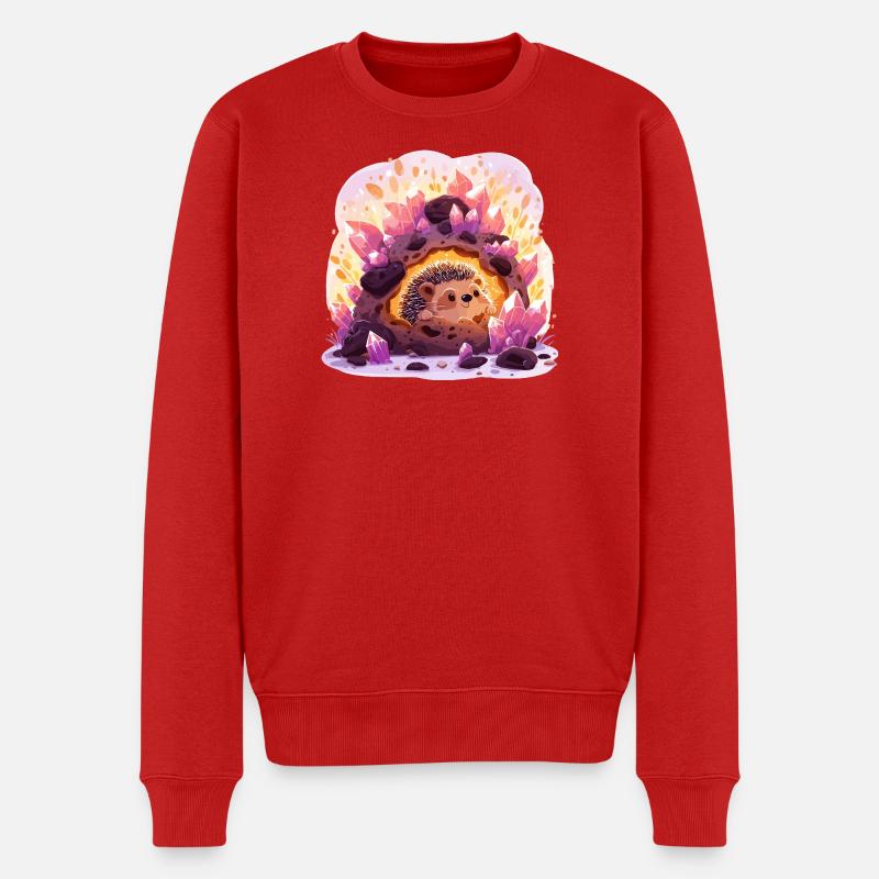 Hérisson de la Grotte de Cristal - Pull Premium bio Homme - rouge