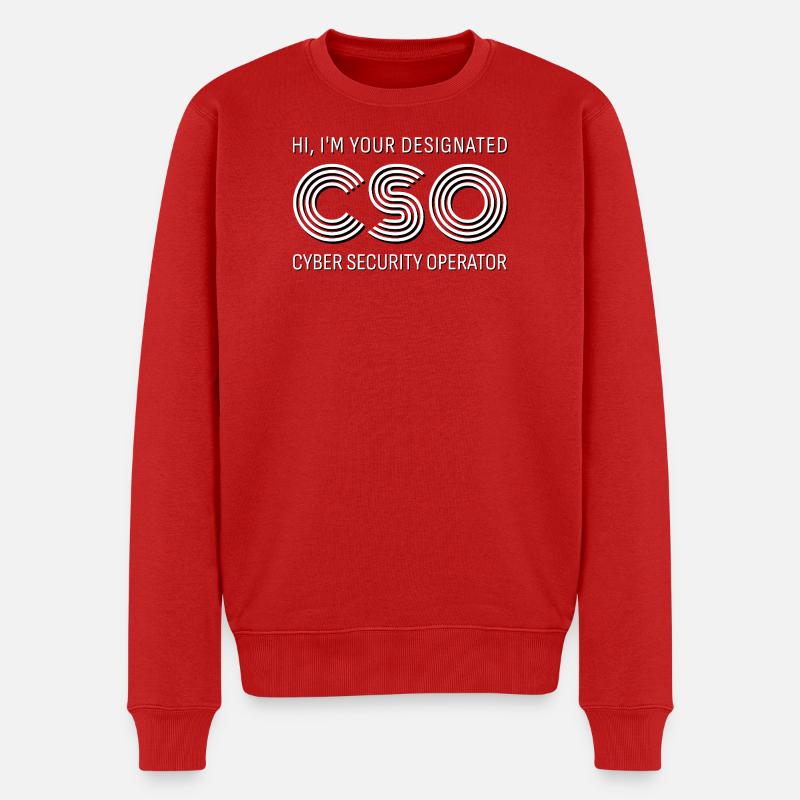 CSO Cyber Security Operator - Men's Premium Organic Jumper - red