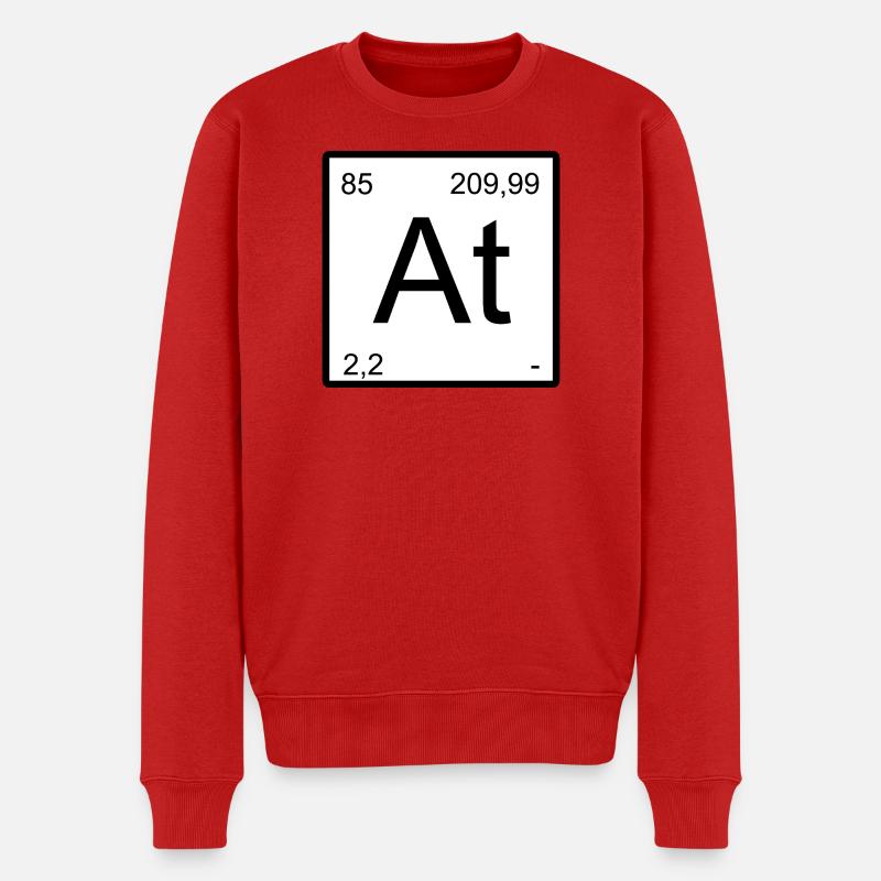 Astat-Elementtile Print - Männer Premium Bio Pullover - Rot