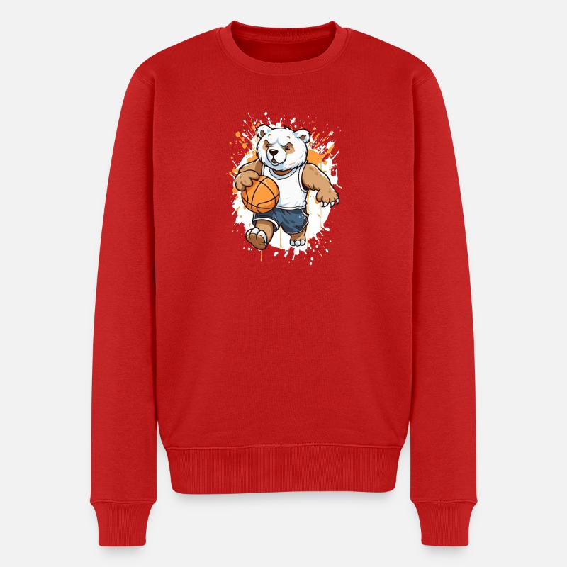 Puissance du basket des Bears - Pull Premium bio Homme - rouge