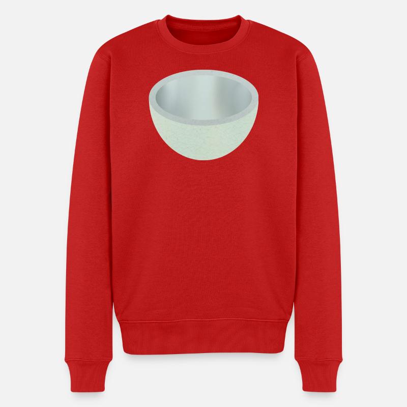 Geknackte Keramikschalen-Kunst - Männer Premium Bio Pullover - Rot