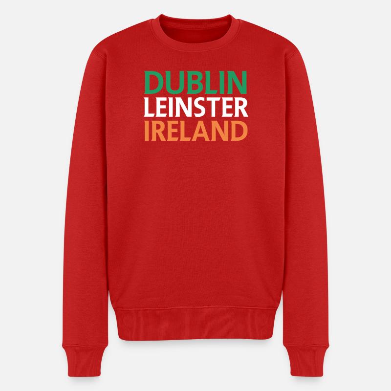 Dublin – Irlande Textdesign - Pull Premium bio Homme - rouge