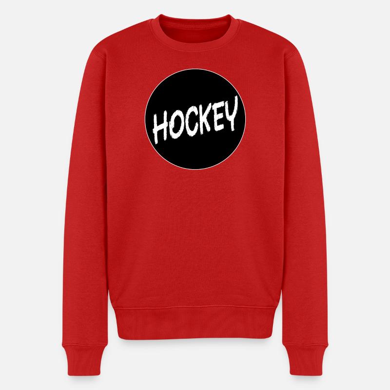 Eishockeyspieler - Männer Premium Bio Pullover - Rot