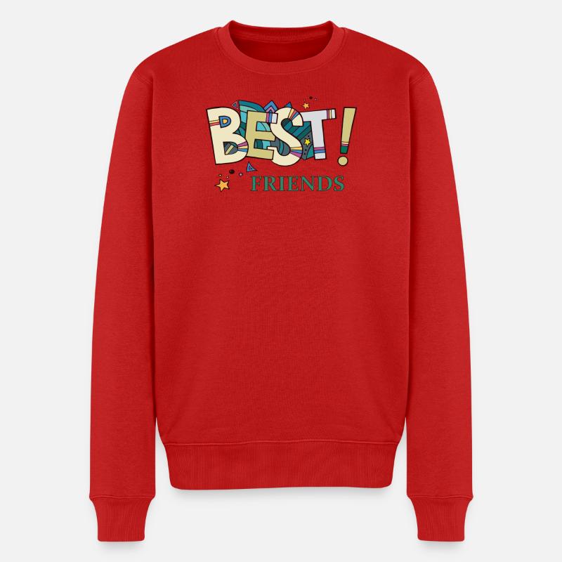 Best Friends  - Männer Premium Bio Pullover - Rot