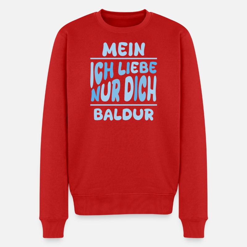 Mann Baldur - Männer Premium Bio Pullover - Rot