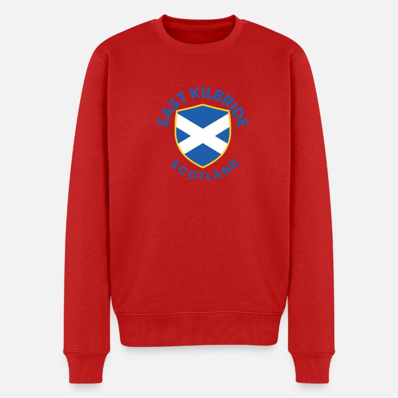 Emblème du bouclier d’East Kilbride - Pull Premium bio Homme - rouge