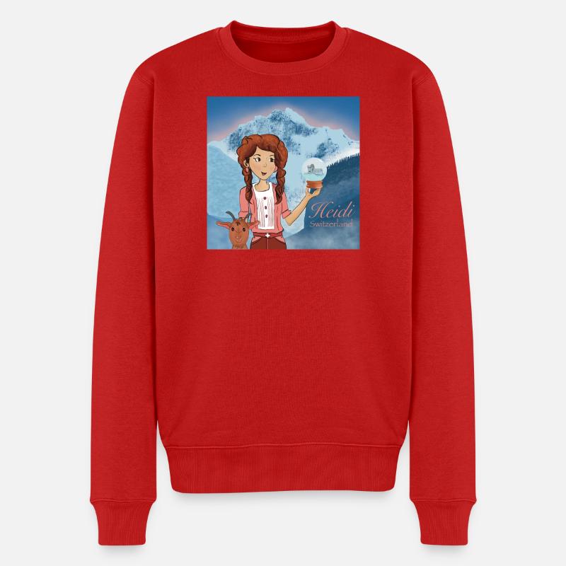 Heidi Switzerland - Männer Premium Bio Pullover - Rot