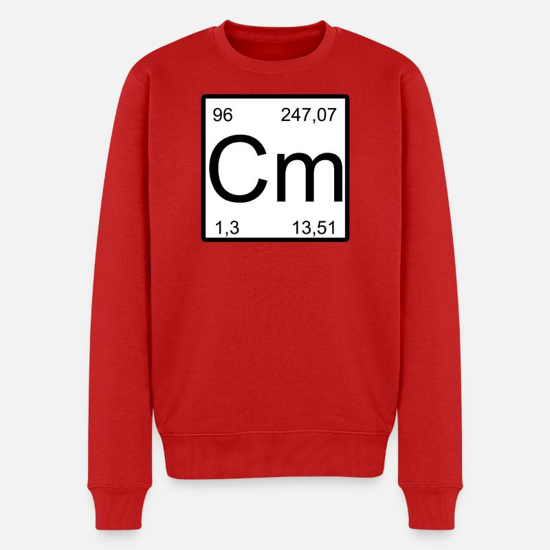 Curium Periodensystem Minimalkunst - Männer Premium Bio Pullover - Rot