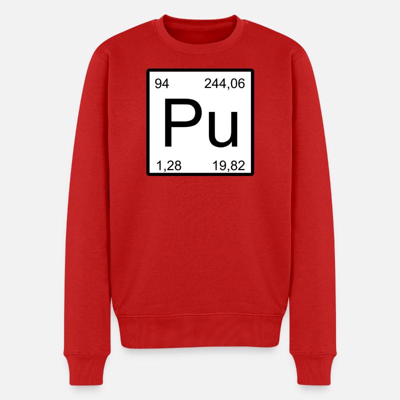 Conception de l’élément de plutonium Pu - Pull Premium bio Homme - rouge