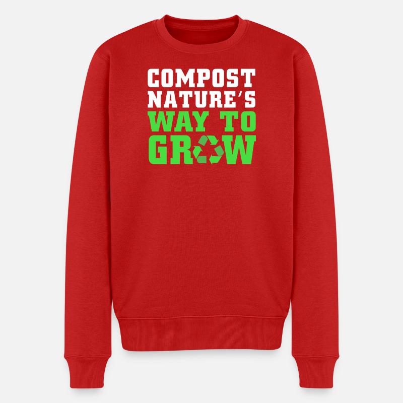 Cadeau de vers de compost - Pull Premium bio Homme - rouge