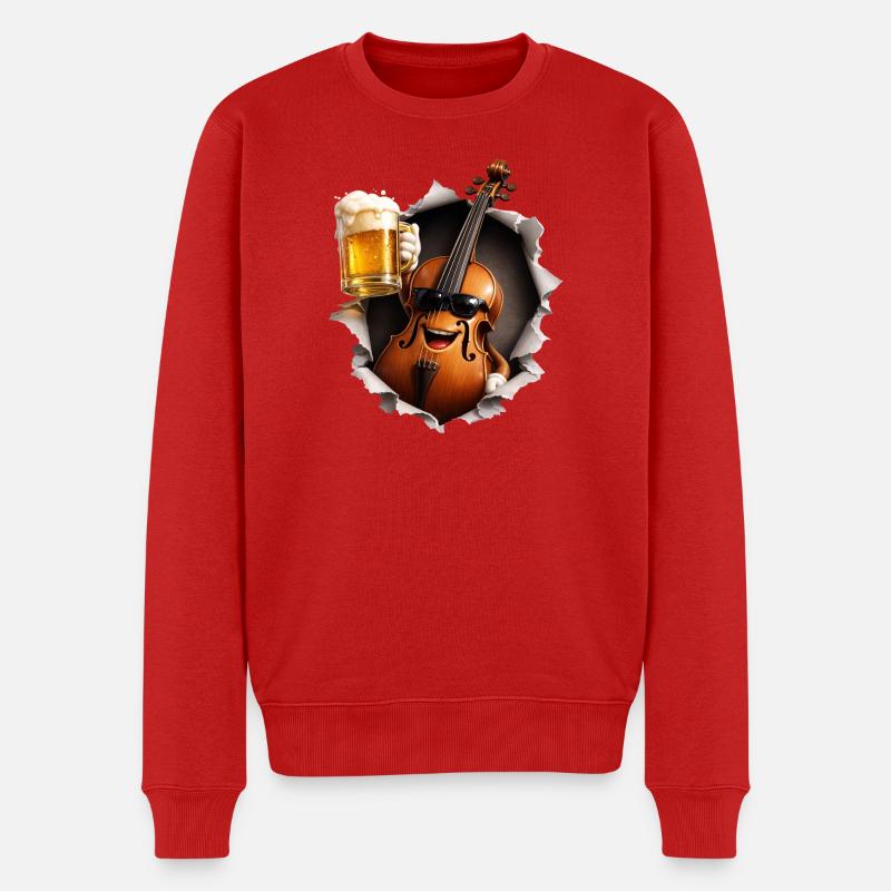 Cello Bier - Männer Premium Bio Pullover - Rot