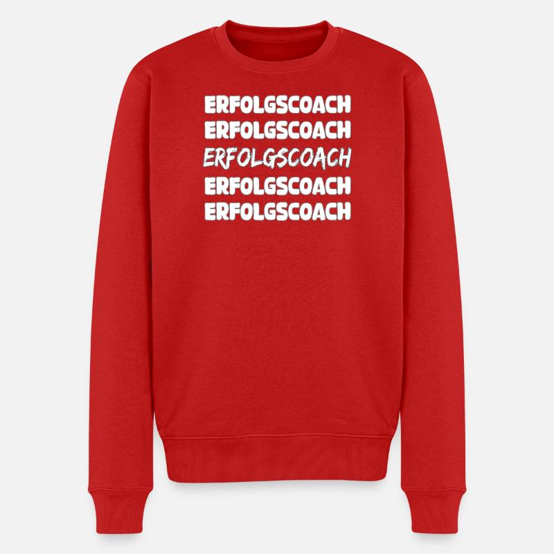 Erfolgscoach - Männer Premium Bio Pullover - Rot