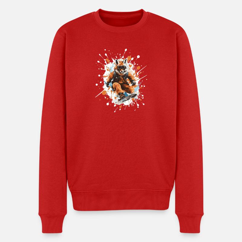 Fuchs Snowboard - Pull Premium bio Homme - rouge