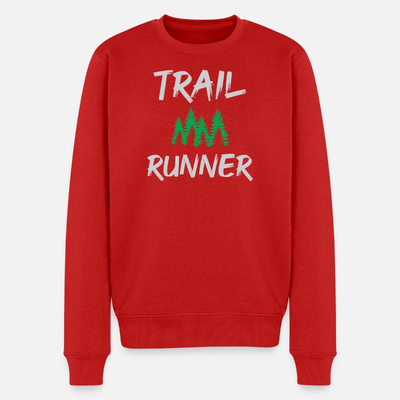 Trailrunner - Männer Premium Bio Pullover - Rot