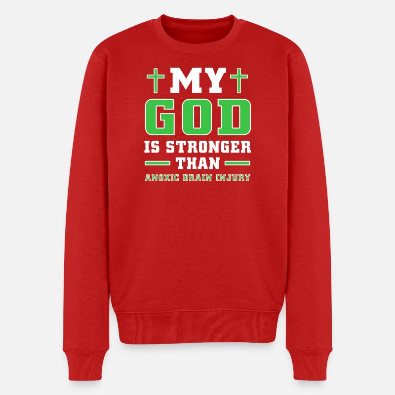 Schlaganfall Gehirnverletzung - Männer Premium Bio Pullover - Rot