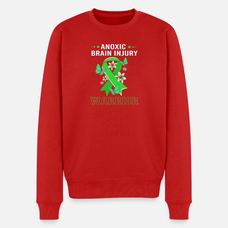 Schlaganfall Gehirnverletzung - Männer Premium Bio Pullover - Rot