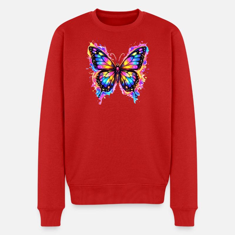 Néon Papillon - Pull Premium bio Homme - rouge