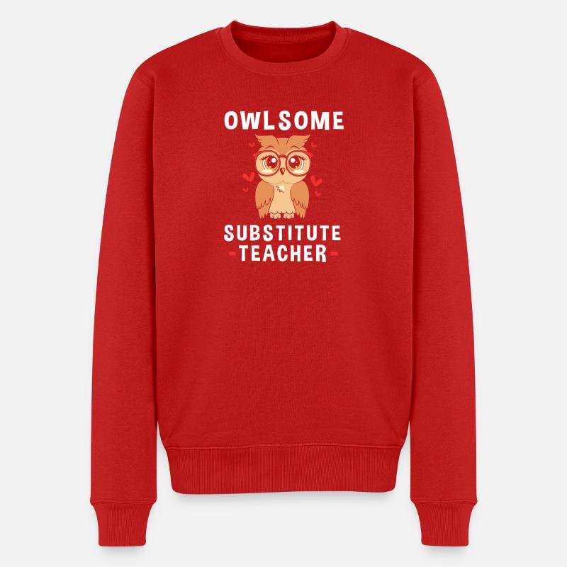 Professeur remplaçant Professeur remplaçant - Pull Premium bio Homme - rouge
