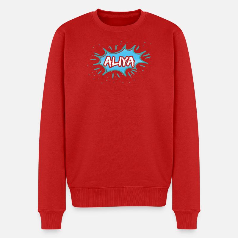 Aliya als Aliya - Männer Premium Bio Pullover - Rot