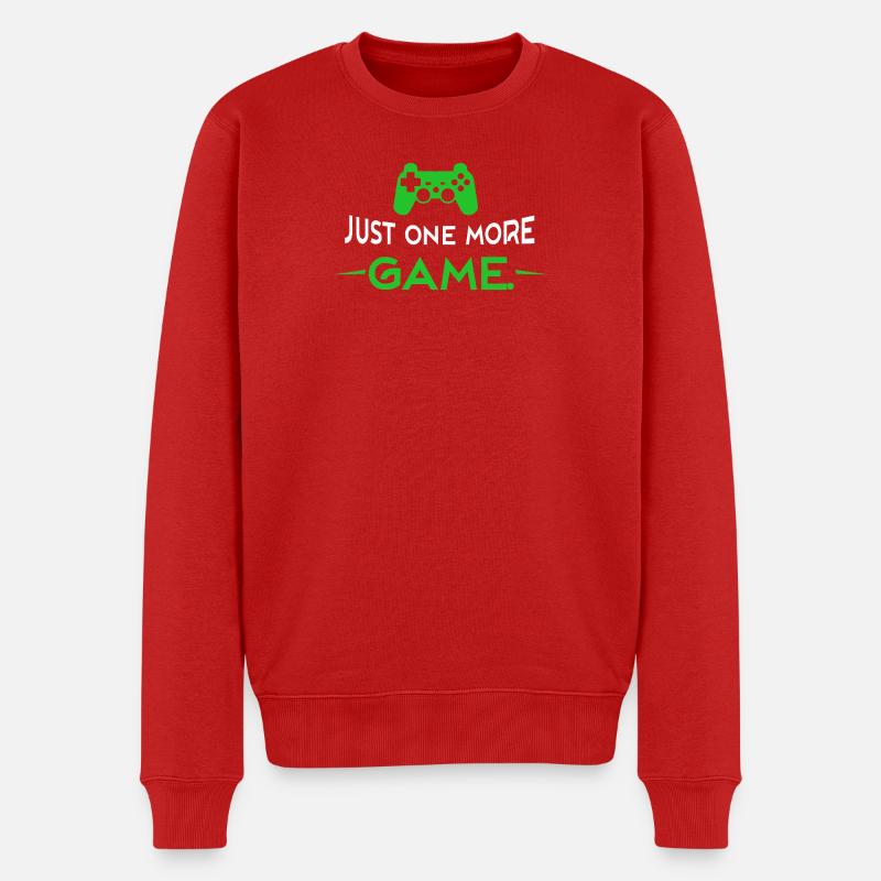 Just_one_more_game_-_play_ - Männer Premium Bio Pullover - Rot