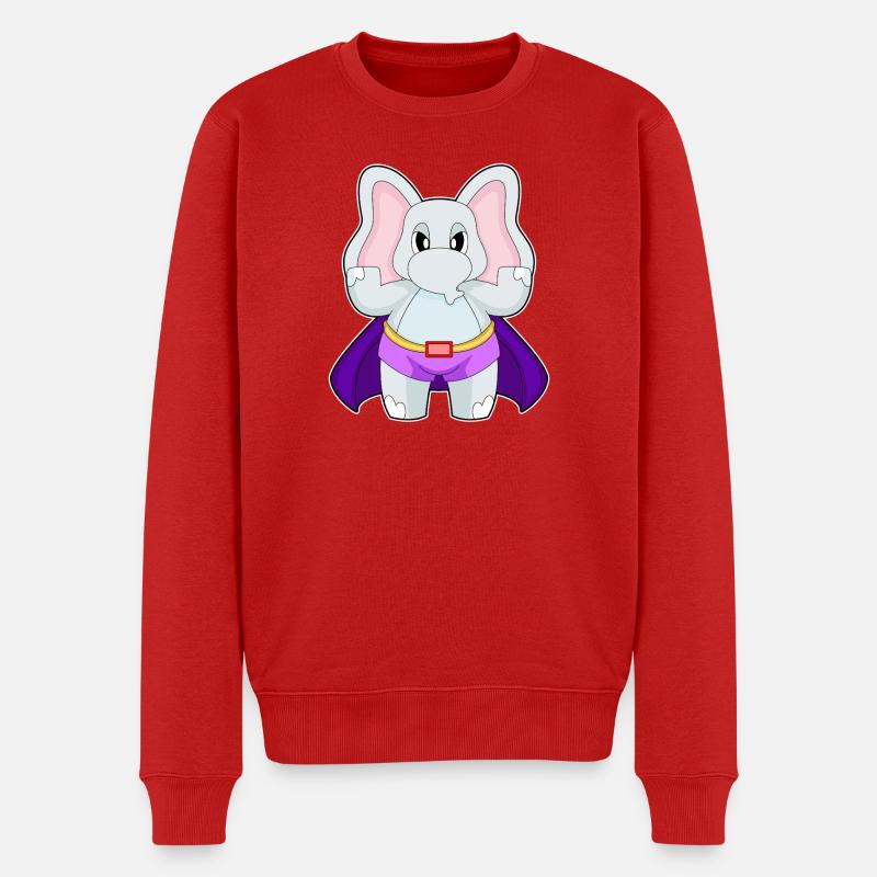 Cape de super-héros éléphant - Pull Premium bio Homme - rouge