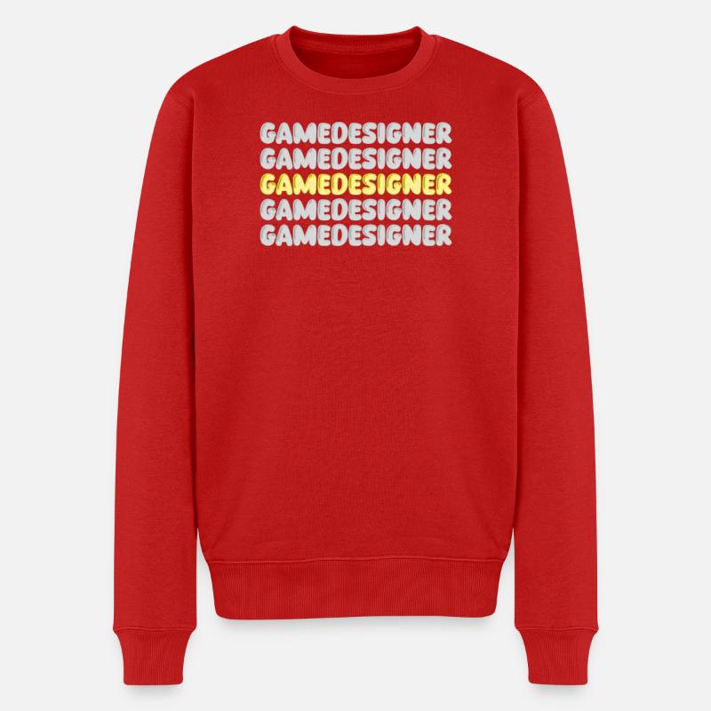 Arbeit Gamedesigner - Männer Premium Bio Pullover - Rot
