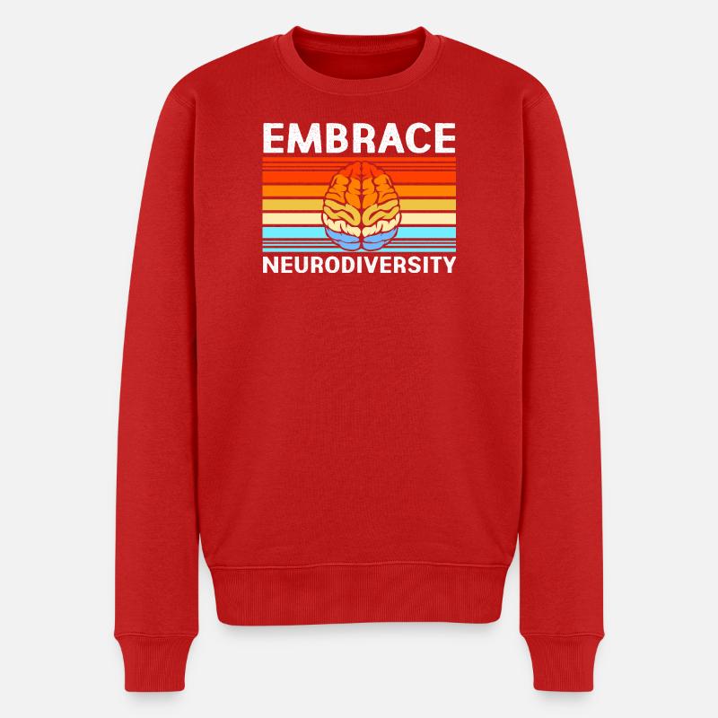 Autismus Autist ADHS Asperger Neurodiversity - Männer Premium Bio Pullover - Rot