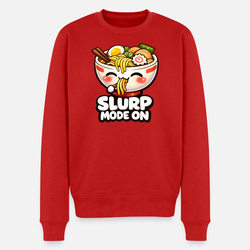 Slurp Mode On Ramen Kawaii - Männer Premium Bio Pullover - Rot