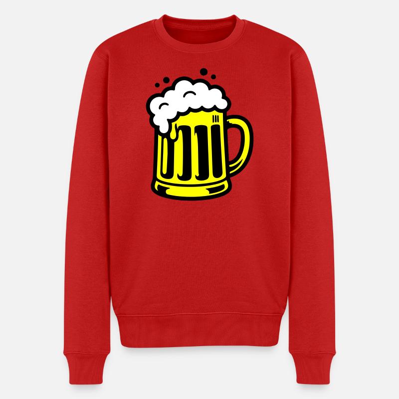 Icône de chope de bière - Pull Premium bio Homme - rouge