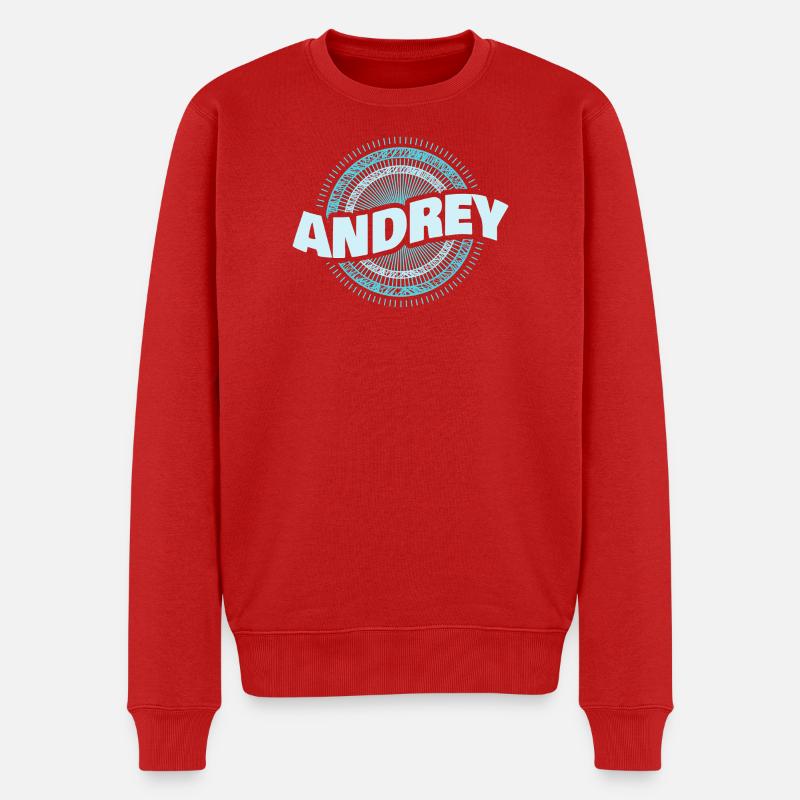 Andrey - Männer Premium Bio Pullover - Rot