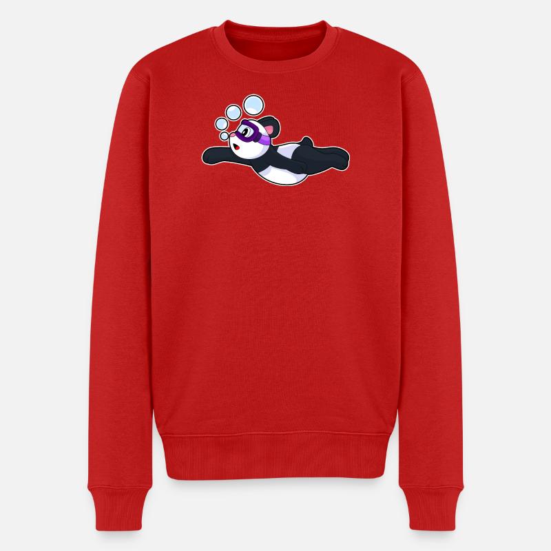 Lunettes de natation Panda Été - Pull Premium bio Homme - rouge