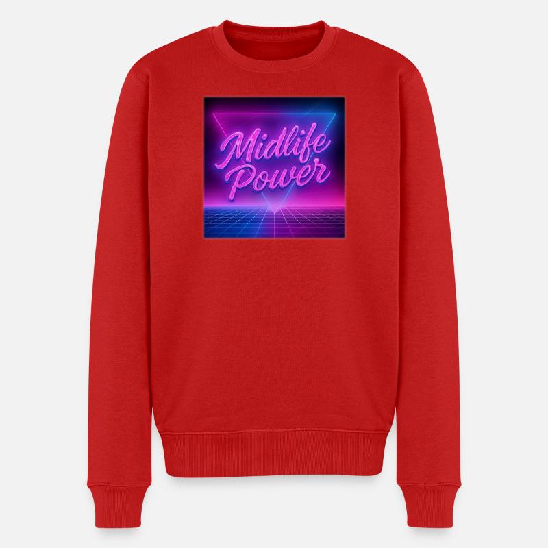 Midlife Power  - Männer Premium Bio Pullover - Rot