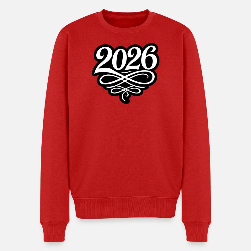 Année 2026 - Pull Premium bio Homme - rouge