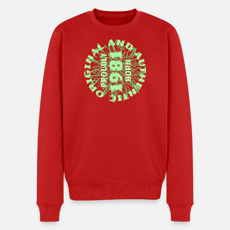 Freizeit 1981 - Männer Premium Bio Pullover - Rot