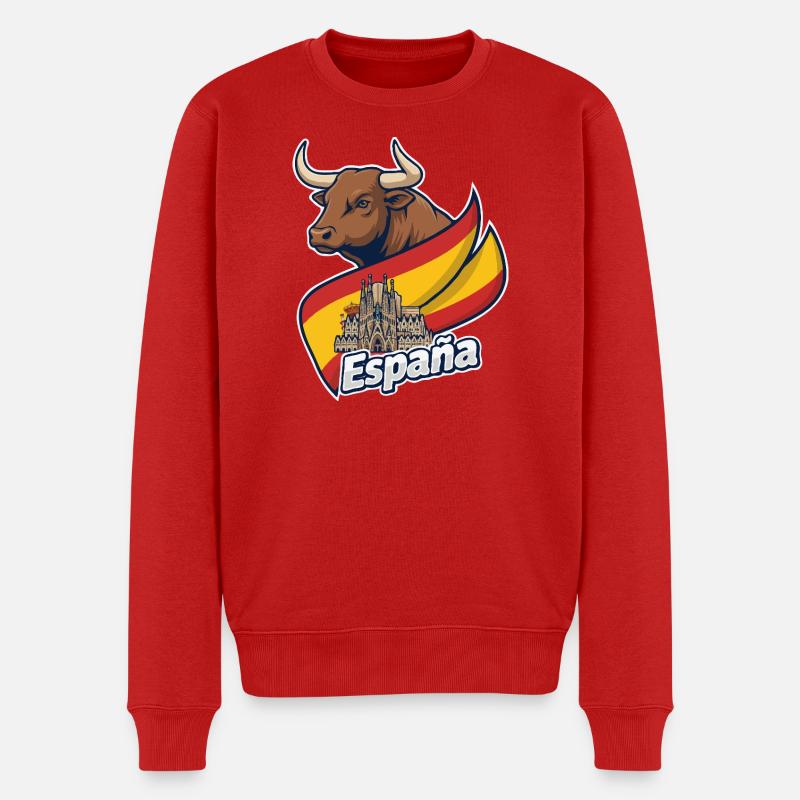 Toro Español con Barcelona - Männer Premium Bio Pullover - Rot
