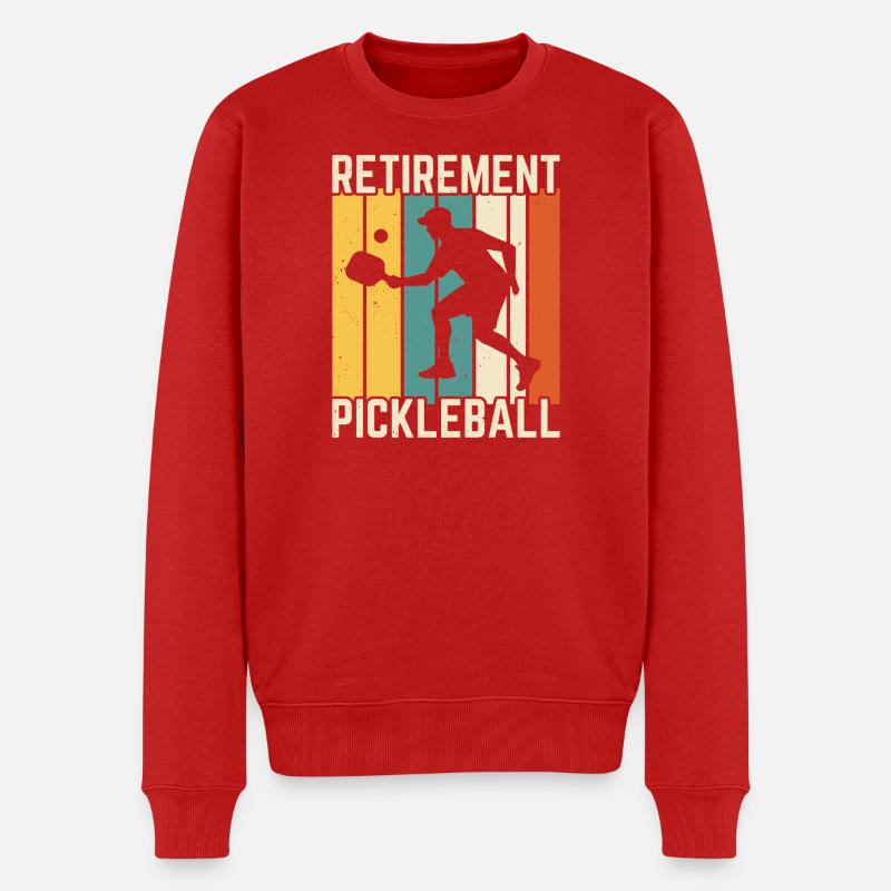 Ruhestand Pickleball Retro - Männer Premium Bio Pullover - Rot