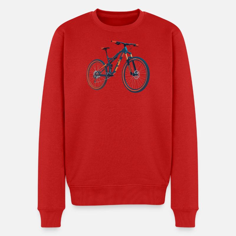 MTB Fully - Männer Premium Bio Pullover - Rot