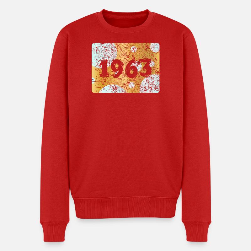 1963 - Männer Premium Bio Pullover - Rot