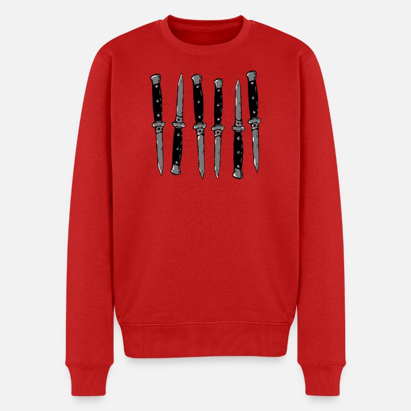 Stiletto-Kunst - Männer Premium Bio Pullover - Rot