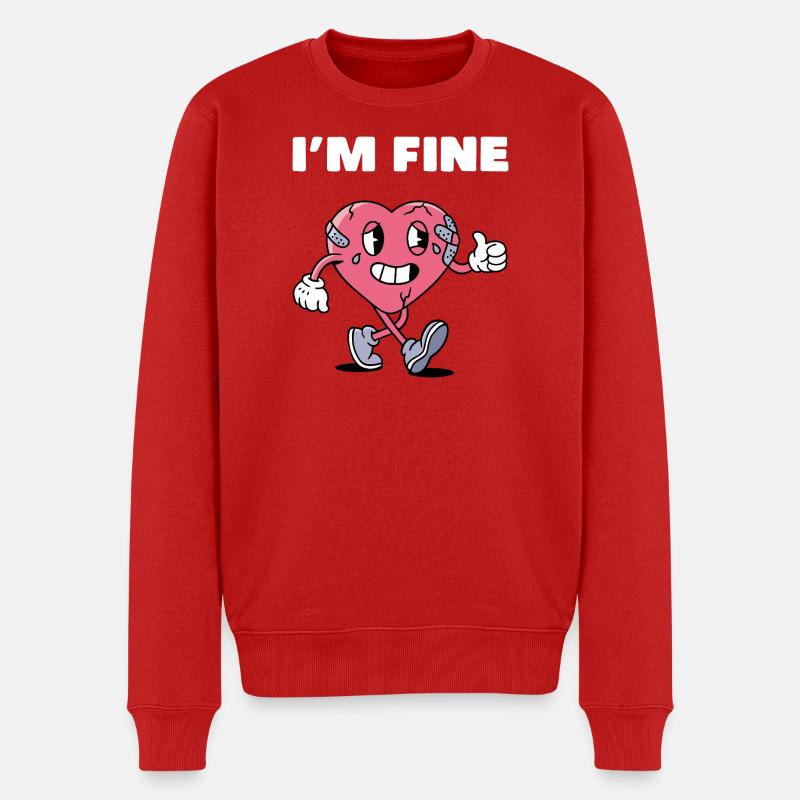 Zerbrochen, aber gut - Männer Premium Bio Pullover - Rot