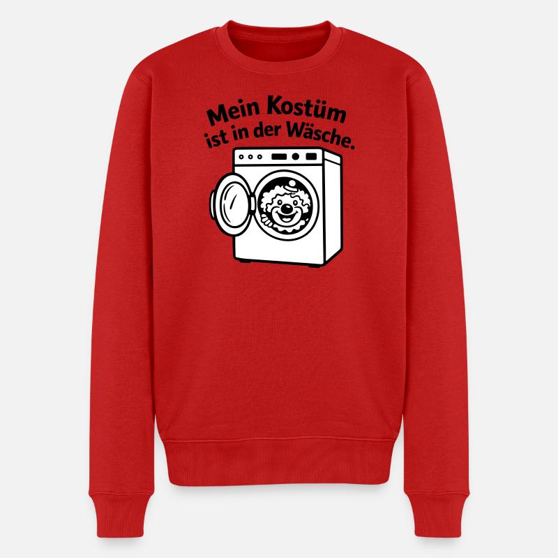 Karneval_Muffel: Kostüm in Wäsche - Männer Premium Bio Pullover - Rot