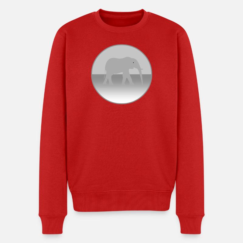 Elefant - Männer Premium Bio Pullover - Rot