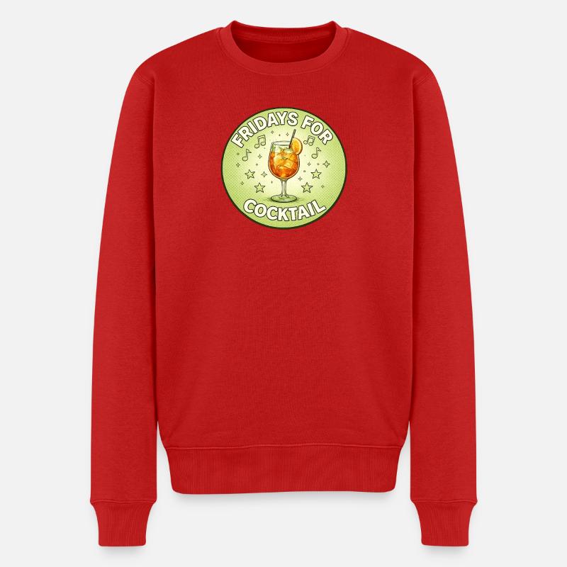 Cocktail Rétro Design du vendredi - Pull Premium bio Homme - rouge