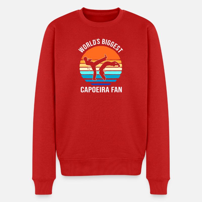 Capoeira - Männer Premium Bio Pullover - Rot