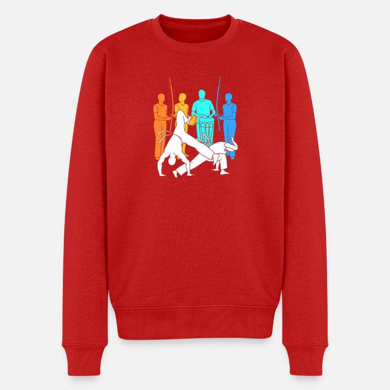 Capoeira - Männer Premium Bio Pullover - Rot