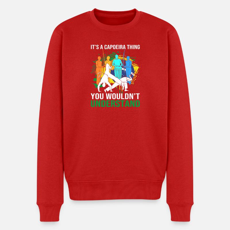 Capoeira - Männer Premium Bio Pullover - Rot