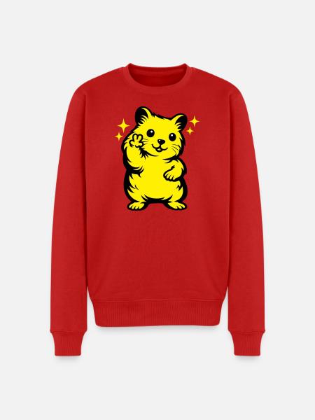 Hamster Cartoon - Men's Premium Organic Jumper - red